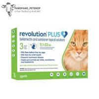 ราคา ยินดีต้อนรับ ร้านของเราอยู่ในสต็อก Revolution Plus for Cats ยาหยอดกำจัดเห็บ หมัด ยาหยดหลังแมว ป้องกันเห็บหมัด ไรในหู ขี้เรื้อน 1 กล่อง 3 หลอด (16583099144)
