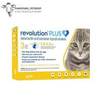 ราคา ยินดีต้อนรับ ร้านของเราอยู่ในสต็อก Revolution Plus for Cats ยาหยอดกำจัดเห็บ หมัด ยาหยดหลังแมว ป้องกันเห็บหมัด ไรในหู ขี้เรื้อน 1 กล่อง 3 หลอด (16583099146)