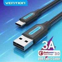 ราคา Vention สายชาร์จ USB Type C สายชาร์จแบบเร็วสำหรับ Samsung S10 S9 3A สายชาร์จข้อมูลแบบเร็วสาย OPPO สำหรับ Huawei P30 Pro Redmi realme Note htc8 สายชาร์จ Type C (4066184092)