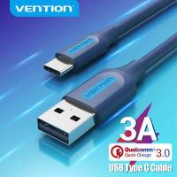 ราคา Vention สายชาร์จ USB Type C สายชาร์จแบบเร็วสำหรับ Samsung S10 S9 3A สายชาร์จข้อมูลแบบเร็วสาย OPPO สำหรับ Huawei P30 Pro Redmi realme Note htc8 สายชาร์จ Type C (8821277668)