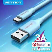 ราคา Vention สายชาร์จ USB Type C สายชาร์จแบบเร็วสำหรับ Samsung S10 S9 3A สายชาร์จข้อมูลแบบเร็วสาย OPPO สำหรับ Huawei P30 Pro Redmi realme Note htc8 สายชาร์จ Type C (8821277671)