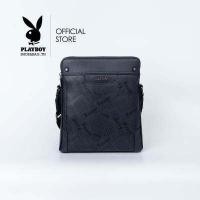 ราคา Playboy กระเป๋าสะพายข้างผู้ชาย ลิขสิทธิ์แท้ รุ่นST B222PBM180 BL ดีไซน์สกรีนโลโก้กราฟฟิค สีน้ำเงิน กรม (13636326324)