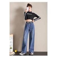 ราคา FF fashion เอวยาง พร้อมส่ง ยีนส์ขายาวเอวสูงยางยืด ทรงสปอต เท่ๆคูลๆ สไตล์เกาหลีห้ามพลาด 8015 (1201030423)