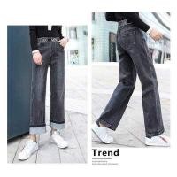 ราคา FF fashion เอวยาง พร้อมส่ง ยีนส์ขายาวเอวสูงยางยืด ทรงสปอต เท่ๆคูลๆ สไตล์เกาหลีห้ามพลาด 8015 (1837692286)