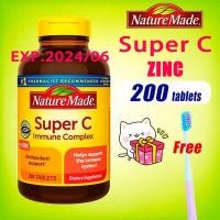 ราคา Nature Made Super C vitamin C Immune Complex with Zinc Tablets 200 Tablets (8929669371)