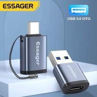 ราคา Essager Type C to USB 3 0 Adapter USB C OTG Adapter for Macbook Samsung S20 huawei Usbc Otg Connector (11809231227)