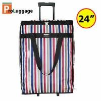 ราคา ProLuggage กระเป๋าถุงผ้าล้อลาก กระเป๋าล้อลาก กระเป๋าเดินทาง กระเป๋าช้อปปิ้ง อเนกประสงค์ ขนาดความสูง 24 นิ้ว Code R15024 (13251027291)