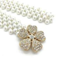 ราคา March jewelry เข็มขัดไข่มุกสาว เข็มขัดมุกยืดหยุ่น เข็มขัดไข่มุกผู้หญิง ชุดเข็มขัด หัวเข็มขัด เข็มขัดเงิน เข็มขัดมุก 36 นิ้ว (7392448374)