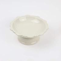 ราคา พานเซรามิค พานเชิง พานสีขาวครีม พานหิ้งพระ พานวางดอกไม้ พานวางพวงมาลัย (5317190089)