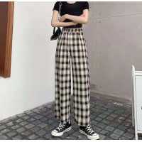 ราคา MAOZHUXIA กางเกงผู้หญิง2022 กางเกงผ้าฝ้าย ญ ทรงหลวม มีเชือกผูกรูดได้ กางเกงลายสก็อตแฟชั่น กางเกงลายสก็อตขาตรงหญิง กางเกงวินเทจ กางเกงผ้าฝ้าย ญ ทรงหลวม (10766199418)
