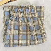 ราคา MAOZHUXIA กางเกงผู้หญิง2022 กางเกงผ้าฝ้าย ญ ทรงหลวม มีเชือกผูกรูดได้ กางเกงลายสก็อตแฟชั่น กางเกงลายสก็อตขาตรงหญิง กางเกงวินเทจ กางเกงผ้าฝ้าย ญ ทรงหลวม (9473557470)