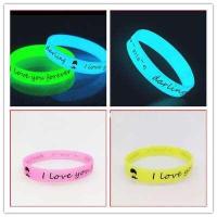 ราคา T Bสร้อยข้อมือซิลิโคนยางวงSweatbandเรืองแสงในที่มืดสายรัดข้อมือบุรุษสตรียางส่องแสงกำไลข้อมือเรืองแสงในถุงกีฬา (4004522099)