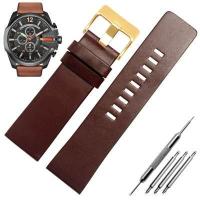 ราคา 26MM 28MM 30MM 32MM Soft Calf Leather Strap Striped Watch Band for Diesel DZ4323 7333 Watch Strap Men s Wrist Watch Bands (15137941630)