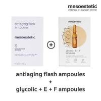 ราคา mesoestetic antiaging flash ampoule free glycolic E F ampoules (7688656047)