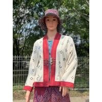 ราคา ผลิตในไทย เสื้อคลุมผ้าฝ้ายสไตล์พื้นเมืองแขนยาว มีไซส์ 42 46 (10966925138)