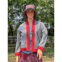 ราคา ผลิตในไทย เสื้อคลุมผ้าฝ้ายสไตล์พื้นเมืองแขนยาว มีไซส์ 42 46 (10966925133)