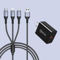 ราคา OWIRE หัวชาร์จเร็ว หัวชาร์จ อุปกรณ์ชาร์จ 3A USB Quick Charge 3 0 18W Wall Charger Adaptor set หัวชาร์จ Lightning Micro TypeCสายชาร์จ ของแท้ 100 IPhone xiaomi Huawei Sumsung Oppo Vivo (10762915769)