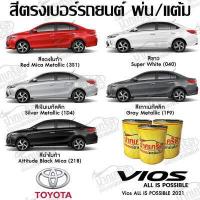 ราคา สีตรงเบอร์รถยนต์ TOYOTA VIOS สีพ่นรถยนต์2K กาพ่น แต้ม สีสเปรย์2K (14963848561)
