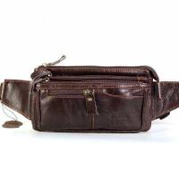 ราคา Chinatown Leather กระเป๋า ผู้ชาย หนังวัวแท้ คาดเอว สะพายหน้าอก ซิปหน้าสีน้ำตาล แทน ดำ (12852182952)
