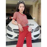 ราคา SpinnyHouse ชุดเซตไหมพรมลายริ้ว ผ้าไหมพรมทอแน่นๆ งานปังฮิตสุด ได้ทั้งเสื้อทั้งกางเกงเลยจ้า รุ่น เซตริ้ว ริ้ว 88 I203A (12220436812)