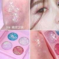 ราคา เจลกากเพชรทาตา กลิตเตอร์วิ้งดาว 4 สี CDE050 ใหม่ แท้ cde 4 color sequin eyeshadow cream (1344042365)