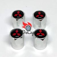 ราคา จุกลม ยางรถยนต์ พร้อมโลโก้ มิตซูบิชิ Mitsubishi 1 ชุด 4 อัน Car Tire Valve Caps (14046690066)