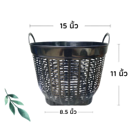 ราคา เข่งพลาสติก เข่งปลูกต้นไม้ เข่งผลไม้ เข่งกลม เข่งใส่ทุเรียน เข่งทุเรียน ตะกร้าพลาสติก ตะกร้า เบอร์6 หนา แข็งแรง (15079322472)
