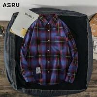 ราคา ASRV เสื้อเชิ้ตผู้ชาย ลายสก๊อตแขนยาวเสื้อ เสื้อลายสก๊อต เสื้อเชิ้ตชาย เสื้แขนยาวชายคอปก เสื้อคอจีนชาย เสื้อลายวินเทจเสื้อยืดผู้ชายเสื้อกล้ามชายเสื้อยืดคอกลม (12073164630)
