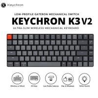 ราคา Original Keychron K3 V2 Ultra slim Wireless Mechanical Keyboard Low Profile Keyboard Hot Swappable Keyboard 75 Keyboard for Mac Windows (13344635128)