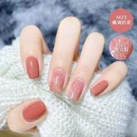 ราคา ชุดที่ 3 สีใหม่ พร้อมส่ง สีทาเล็บ ยาทาเล็บ กึ่งเจล ไม่อบ ไม่ต้องอบ ลอกได้ โทนชมพู ม่วง นู้ดกลิตเตอร์ (9988145224)