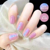 ราคา ชุดที่ 3 สีใหม่ พร้อมส่ง สีทาเล็บ ยาทาเล็บ กึ่งเจล ไม่อบ ไม่ต้องอบ ลอกได้ โทนชมพู ม่วง นู้ดกลิตเตอร์ (9988145234)