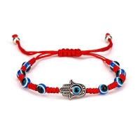 ราคา ปรับตาปีศาจสีฟ้าสร้อยข้อมือสายสีแดงนำโชคจี้ลูกปัดแก้วเชือกถักสีแดงนำโชคสำหรับผู้หญิงผู้ชาย (13418202759)