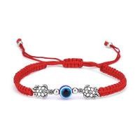 ราคา ปรับตาปีศาจสีฟ้าสร้อยข้อมือสายสีแดงนำโชคจี้ลูกปัดแก้วเชือกถักสีแดงนำโชคสำหรับผู้หญิงผู้ชาย (13418202757)