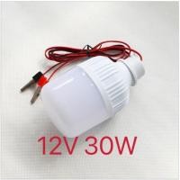 ราคา หลอดไฟLED 12V สายไฟปากคีบ แสงสีขาว (13119628507)