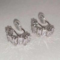 ราคา DASHU2 มินิมอล ไม่มีรูหู Rhinestone เพชร ต่างหู สีเงิน คลิปกระดูกอ่อน สีทอง ต่างหูเพทาย ต่างหูหนีบ ต่างหูเกาหลี คลิปหนีบกระดูกหู (14861898402)