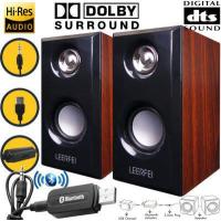 ราคา BEST ลําโพงคอมพิวเตอร์มัลติมีเดีย JT042 เสียงเบสหนัก 3D เสียงสเตอริโอ Hi Fi ลําโพงไม้ USB JiTeng Wooden 3D Hi Fi Speaker Hi Fi Bass Speaker รุ่น JT042 (10873634363)