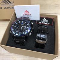ราคา D ZINER นาฬิกาข้อมือชาย หญิง ระบบQuartz Analog Digital Hybrid เรือนและสายสแตนเลสเคลือบ3ไมครอน เครื่องญี่ปุ่น ทนทุกสภาพอากาศ ฟังชั่นครบ (10593915366)