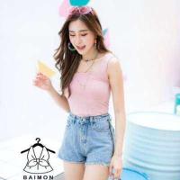 ราคา SpinnyHouse เสื้อคอเหลี่ยม ผ้า2ชั้น เสื้อคอเหลี่ยม เสื้อกล้ามเรย่อน เสื้อ กล้ามเรย่อน 192 M202A (8454884590)