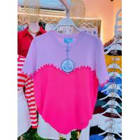 ราคา 159 L เสื้อสาวอวบไหมพรมไซส์ใหญ่แขนสั้น รุ่นจิ๊กซอว์หัวใจ (16585844711)