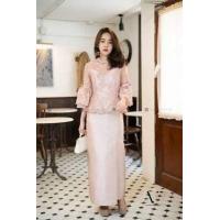 ราคา S 2XL VShop ชุดไทยประยุกต์ ใช้ผ้าลูกไม้ฝรั่งเศสปักดิ้นทอง เล่นไฟดีมากคะ ตัดเย็บอย่างดี ใส่แล้วไม่คัน ใส่สบาย (16420438593)