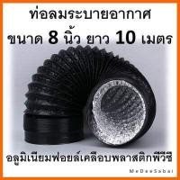 ราคา ท่อลมฟอยล์ พลาสติกพีวีซี สีดำ 8 นิ้ว ท่อลมเครื่องดูดควัน ท่อลมพัดลมระบายอากาศ ท่อแฟร๊ก ท่อละระบายอากาศ ท่อลมสีดำ ท่อลมโรงเรื่อน (9585762037)