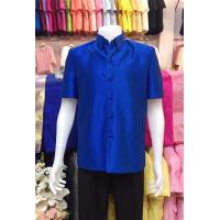 ราคา เสื้อซาฟารี สูทชายผ้าไหมแพรทิพย์ ซับไหล่อัดผ้ากาวทั้งตัว ผ้าไทย เสื้อทำบุญ ชุดทำงาน เสื้องานบุญ เสื้อไปวัด (14301364299)