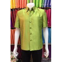 ราคา เสื้อซาฟารี สูทชายผ้าไหมแพรทิพย์ ซับไหล่อัดผ้ากาวทั้งตัว ผ้าไทย เสื้อทำบุญ ชุดทำงาน เสื้องานบุญ เสื้อไปวัด (14301364290)