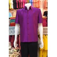 ราคา เสื้อซาฟารี สูทชายผ้าไหมแพรทิพย์ ซับไหล่อัดผ้ากาวทั้งตัว ผ้าไทย เสื้อทำบุญ ชุดทำงาน เสื้องานบุญ เสื้อไปวัด (14301364321)