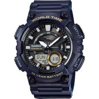 ราคา Casio แบตเตอรี่ 10 ปี สองระบบเข็มดิจิตอล นาฬิกาข้อมือผู้ชาย สายเรซิน รุ่น AEQ 110W ของแท้ ประกัน CMG (313054586)