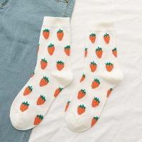 ราคา Women Socks Kawaii Funny Fruit Avocado Strawberry Watermelon Peach Banana Comfortable Female Crew Socks (11292696336)