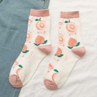 ราคา Women Socks Kawaii Funny Fruit Avocado Strawberry Watermelon Peach Banana Comfortable Female Crew Socks (11292696333)