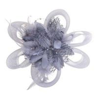 ราคา ดอกไม้ผู้หญิงลูกปัดขนนกตาข่าย Corsage คลิป Fascinator มงกุฏประดับผมเจ้าสาว (9642917001)