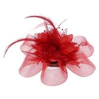 ราคา ดอกไม้ผู้หญิงลูกปัดขนนกตาข่าย Corsage คลิป Fascinator มงกุฏประดับผมเจ้าสาว (9642727997)