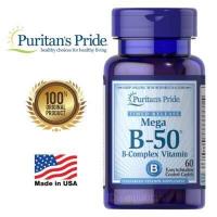 ราคา Timed Release B50 Puritan s Pride Vitamin B 50 Complex 60 Caplets วิตามินบีรวม สูตรดูดซึมต่อเนื่อง (4289534281)